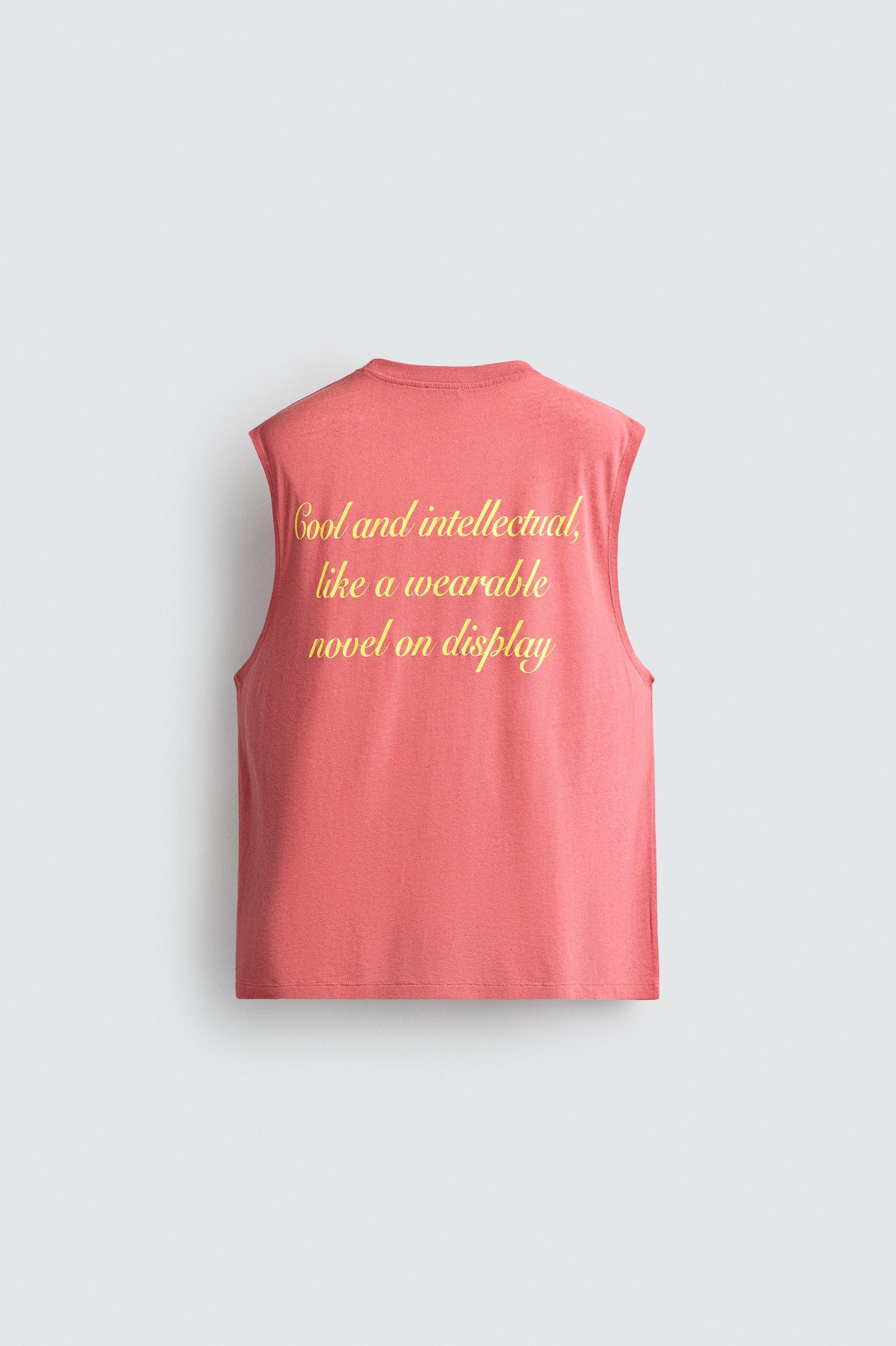 T-SHIRT TANK RELAXED FIT COM MENSAGENS ESTAMPADAS