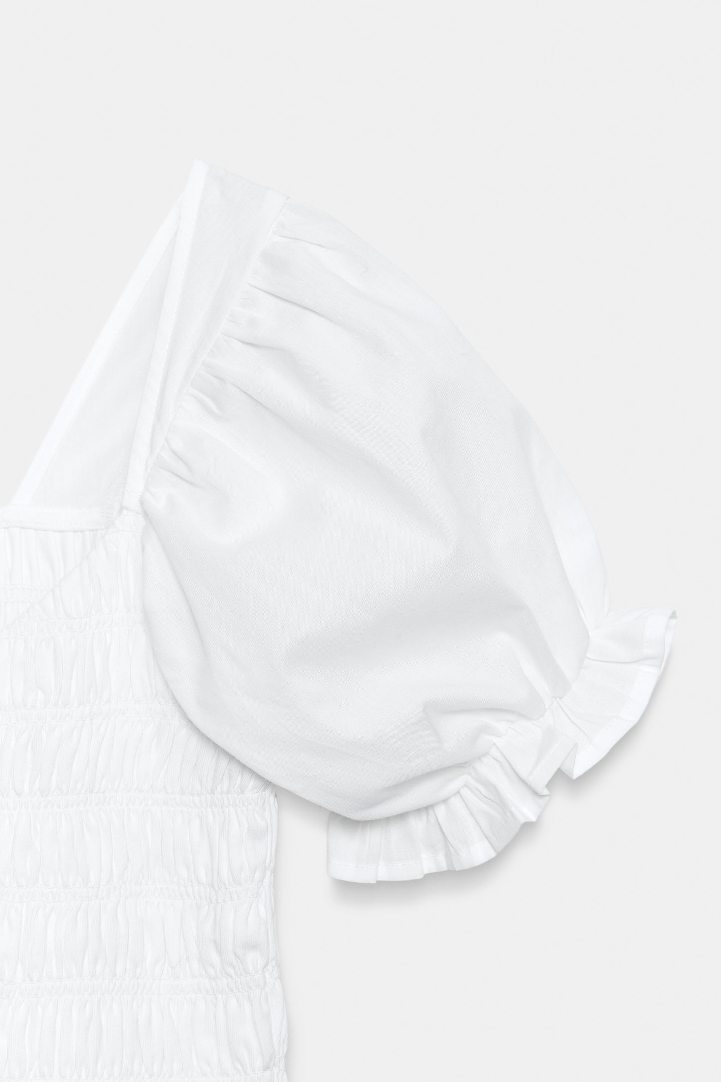 TOP COMBINADO COM FRANZIDOS - Branco