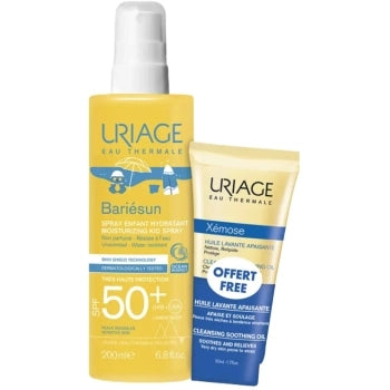 Set Bariésun Spray Enfant Hydratant SPF50+ + Xémose Huile Lavante Apaisante 50ml