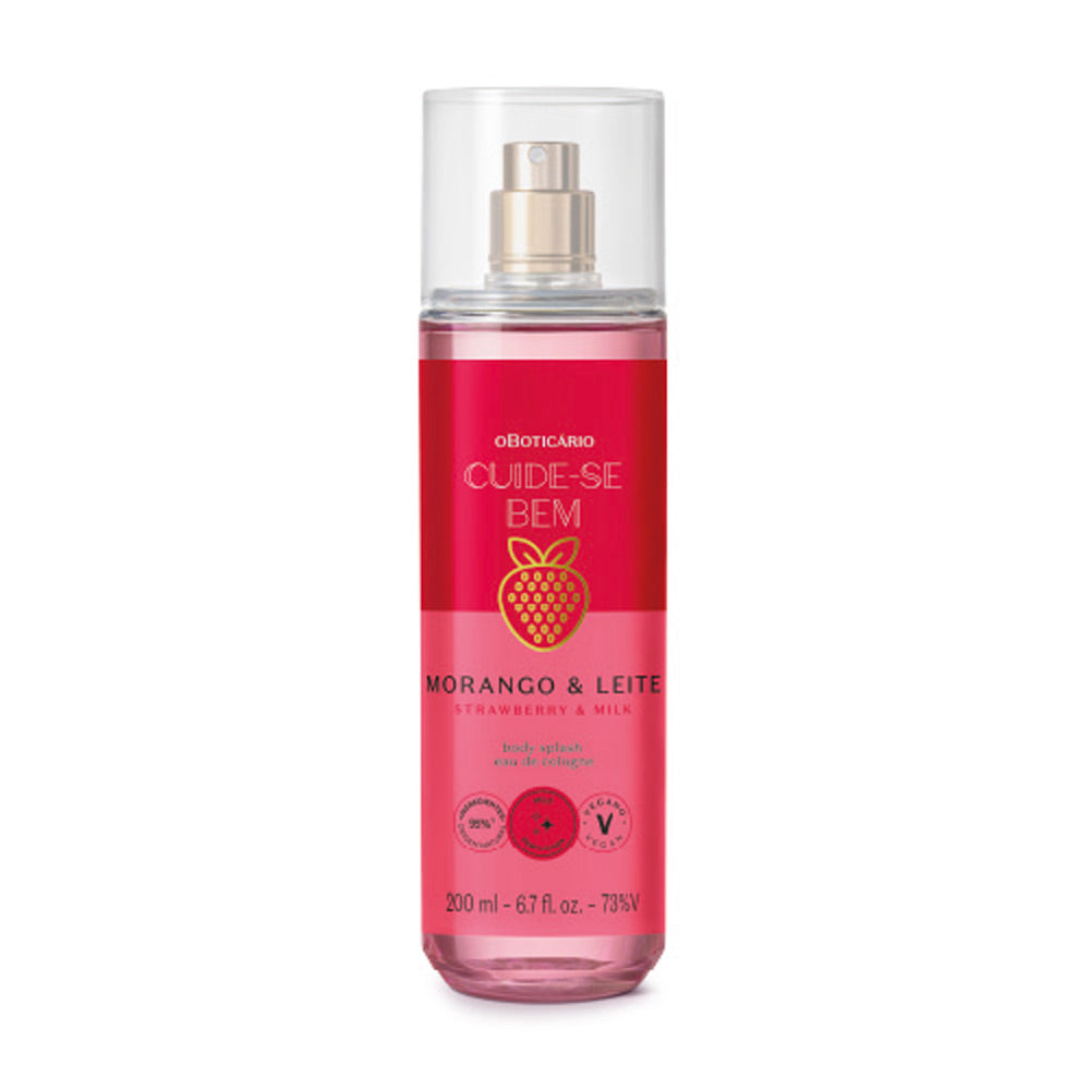 Body Splash Cuide-se Bem Morango e Leite