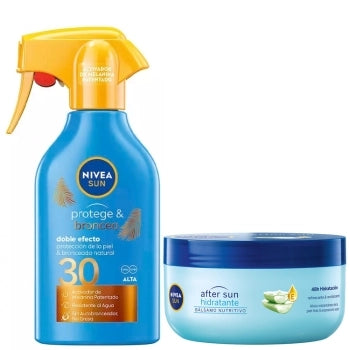 Set Sun Protege & Broncea Doble Efecto Spay Solar SPF30 270ml + AfterSun 300ml