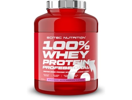 Proteína Scitec Nutrition 100% Professional Fórmula Melhorada Sem Açucares (2.35 Kg - Morango-Chocolate Branco) - Scitec Nutrition