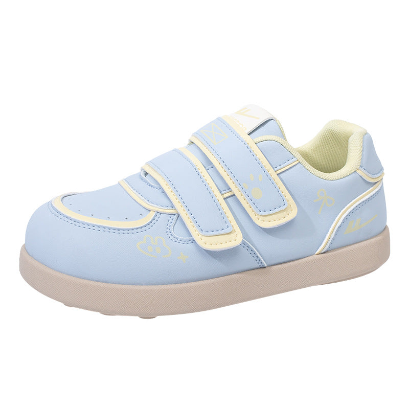 Sapatos de treino Warrior Velcro Virgo para mulheres, sapatos casuais casuais planos e fofos, sapatos preguiçosos estilo bloco de cor feminino