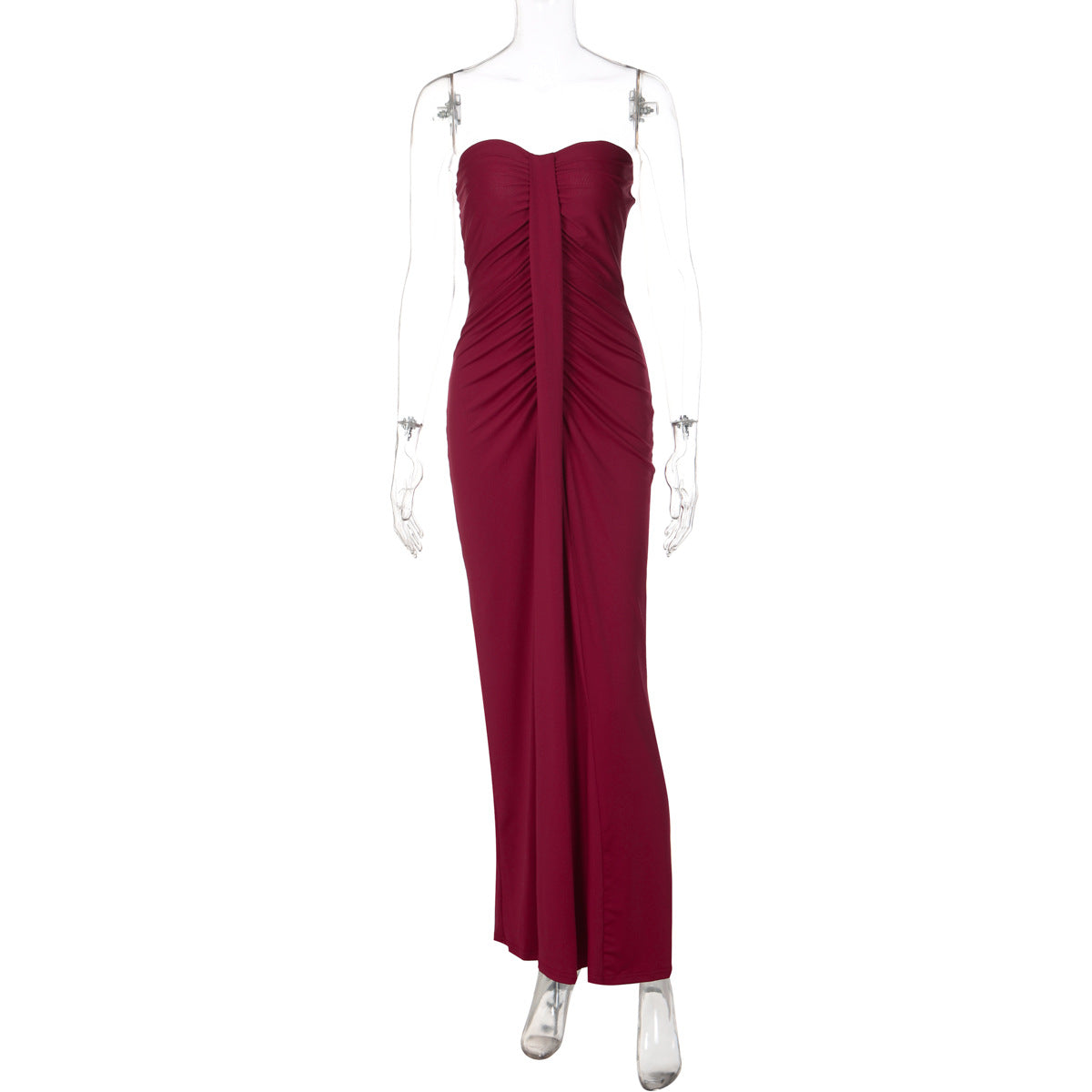 Nova Chegada de Verão 2026: Estilo Francês Elegante, Design Plissado Que Valoriza a Figura, Fita Retallada, Vestido Ajustado ao Peito para Mulheres