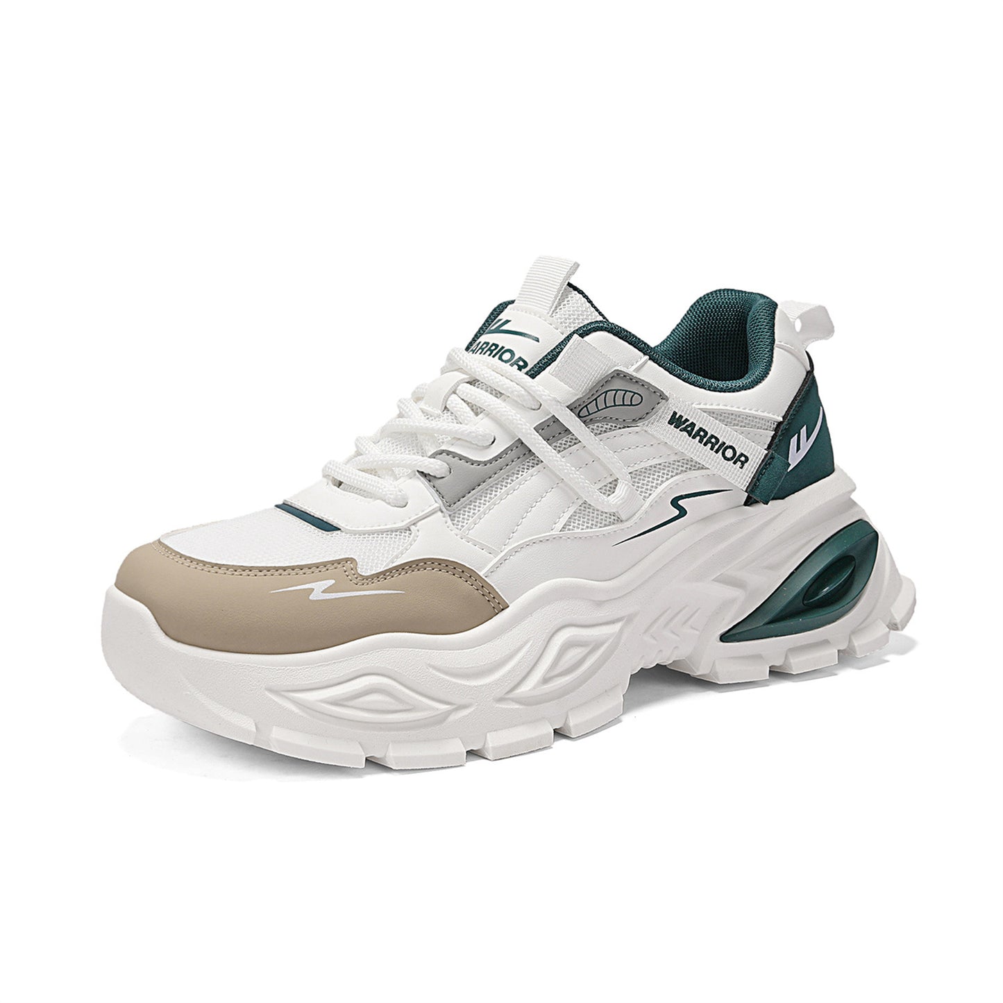 Os novos ténis na moda, versáteis e modernos da Warrior, sapatos casuais coreanos com blocos de cor de alto valor, sapatos masculinos confortáveis e baixos