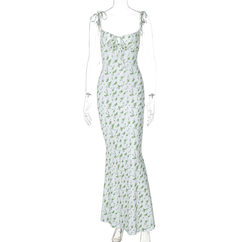 Europa & América 2026 Verão 2026 Novo Vestido Floral Pequeno de Alta Alta Com Alta Vestido Vestido Feminino Comércio Exterior Amazon Roupa Feminina Grossista
