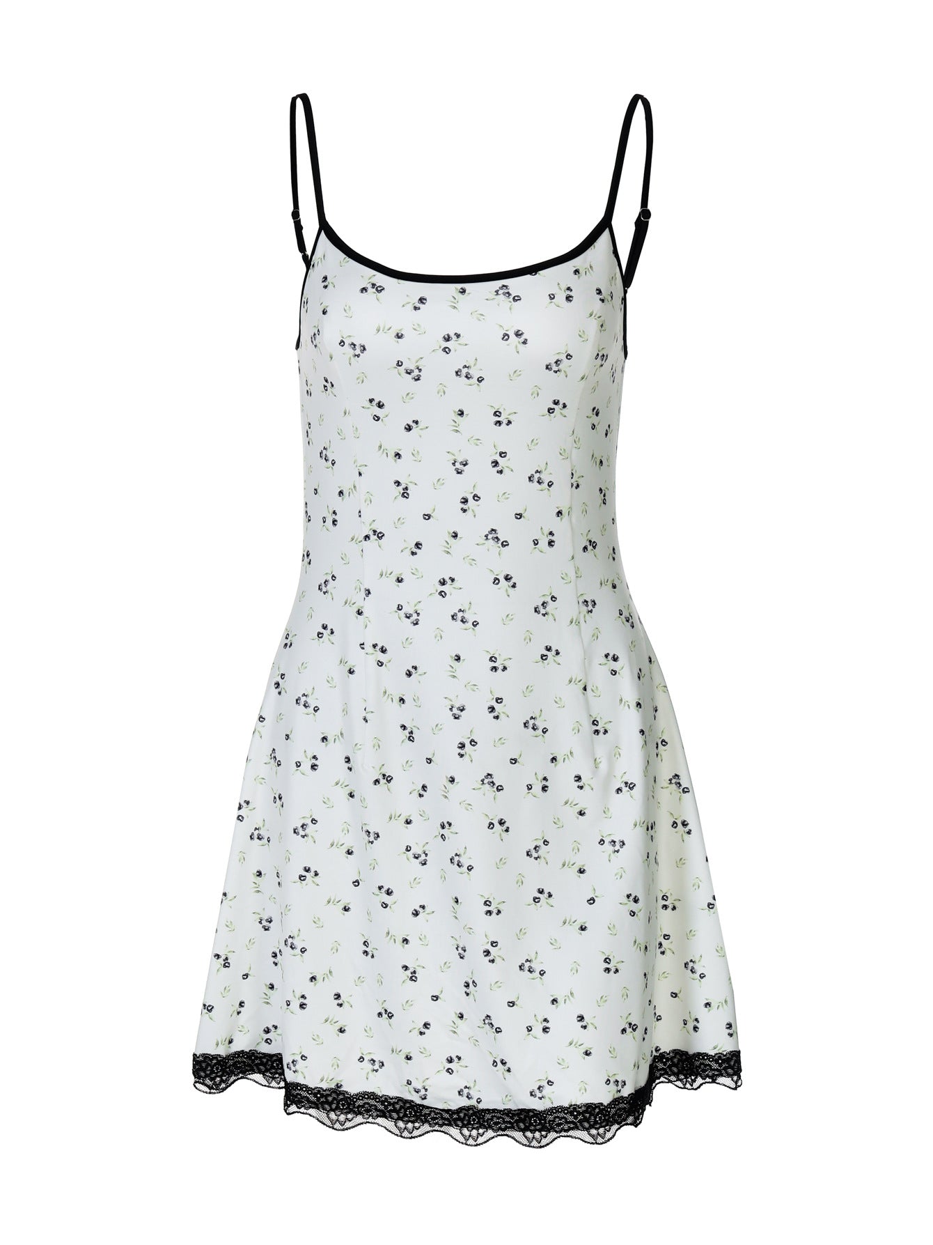 Amazon Vestido Feminino Moderno de Nova Moda Fresca Floral à beira-mar Versátil, sexy de alças curtas com borda de renda