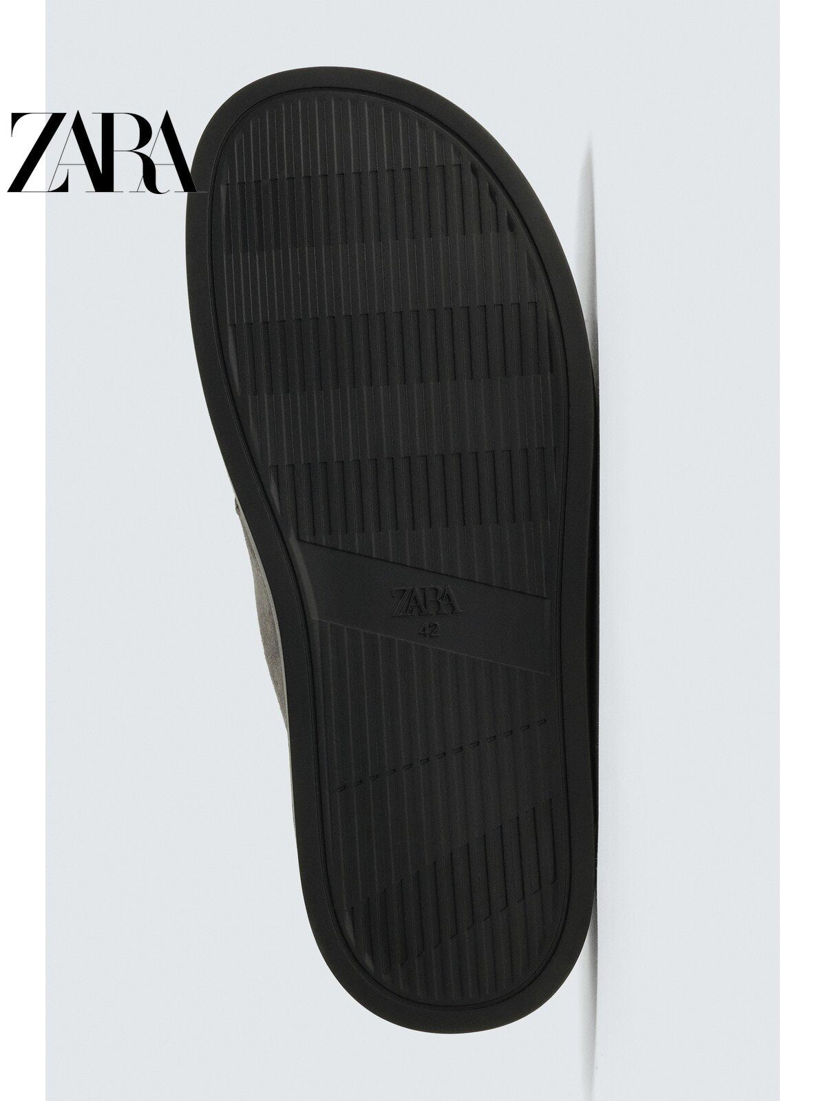 ZARA Coleção Verão 2026 Sapatos Masculinos: Sapato de Couro com Aba, Bico Redondo e Sola de Madeira (2761720 802)