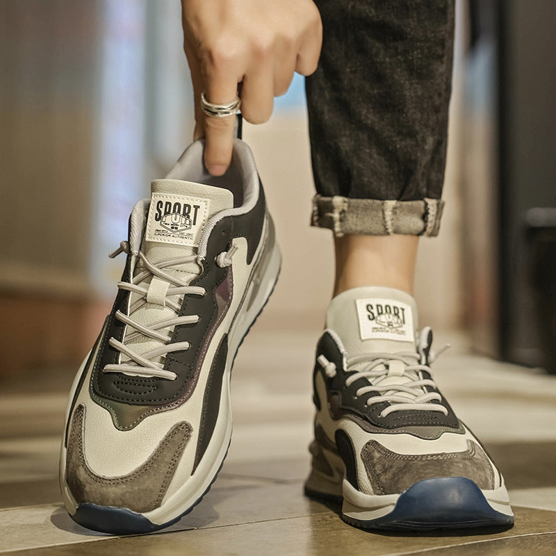 A-Gan Sapatos Masculinos Outono 2025 Novos Ténis Casuais Casuais Retro Masculinos, Sapatos Versáteis Masculinos para Pai, Sapatos Modernos