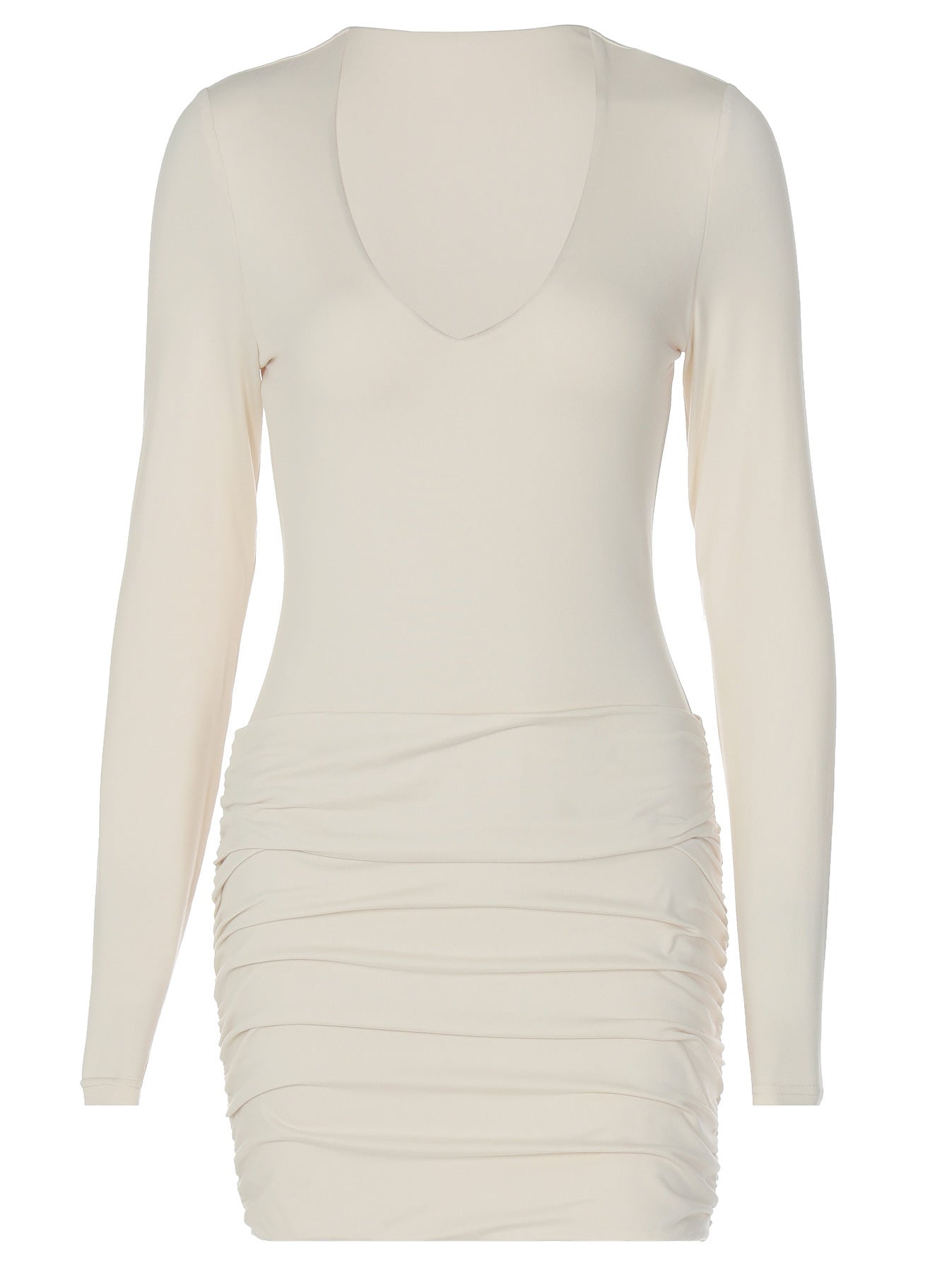 Amazon de Verão 2026 Novo vestido feminino transfronteiriço transfronteiriço de cor unida, sexy, de cor sólida, que aperta as ancas, elegante e plissado que aperta a cintura