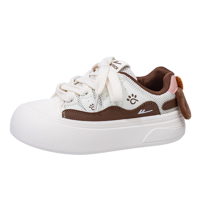 Sapatos quentes de sola grossa forrados a lã guerreiro, novos sapatos de algodão baixo e versáteis de inverno para mulheres, sapatos de estudante em estilo cachorrinho