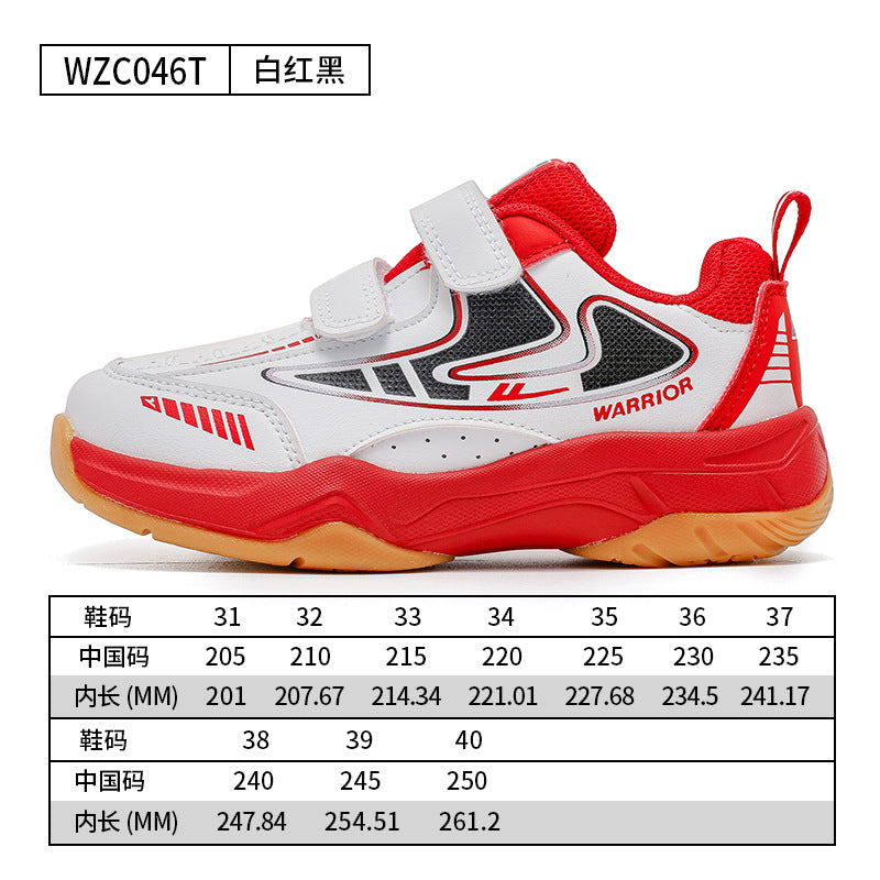 Novos ténis desportivos em pele, ténis de treino Warrior para rapazes e raparigas, sapatos casuais versáteis com velcro, sapatos leves com sola