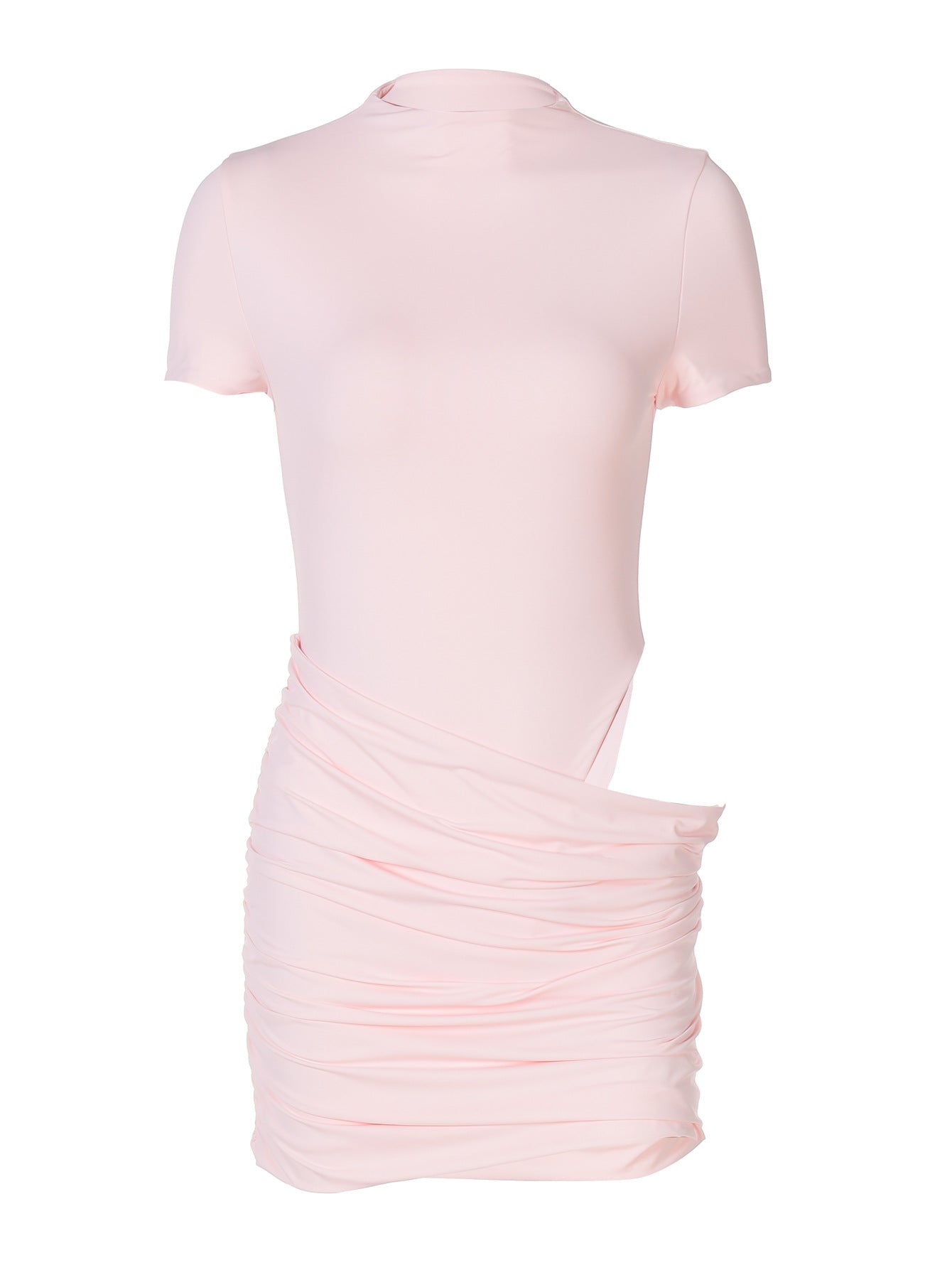 Vestido de rua, estilo americano europeu, sexy, de gola redonda justa, manga curta, justo, justo às ancas, vestido de rua para mulheres
