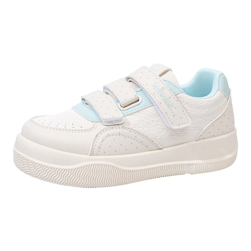 Sapatos de skate Warrior Fresh com sola grossa e blocos de cor, sapatos casuais versáteis sem atacadores com velcro, sapatos versáteis para estudantes para mulheres