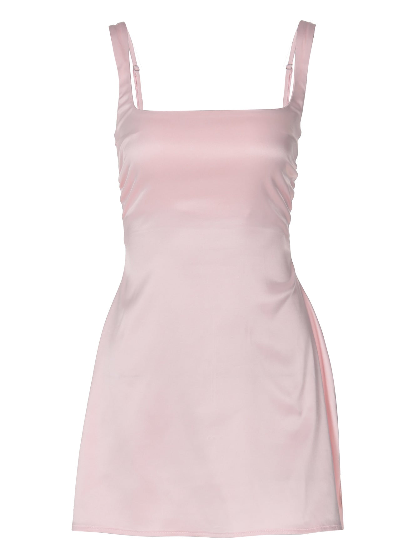 Vestido de princesa ultra-curto ultra-curto de cor sólida para mulheres ao estilo europeu e americano para mulheres, nova camisola de cetim e estilo americano