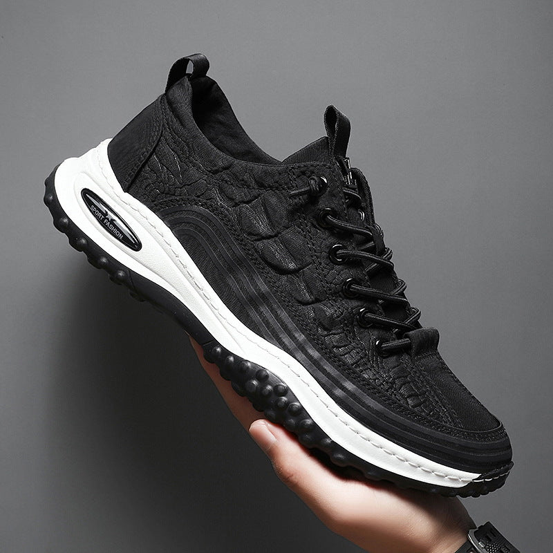 Sapatos masculinos respiráveis de verão, sapatos de seda de gelo para proteção ao trabalho masculino, sapatos de tecido de trabalho, sapatos desportivos casuais e na moda