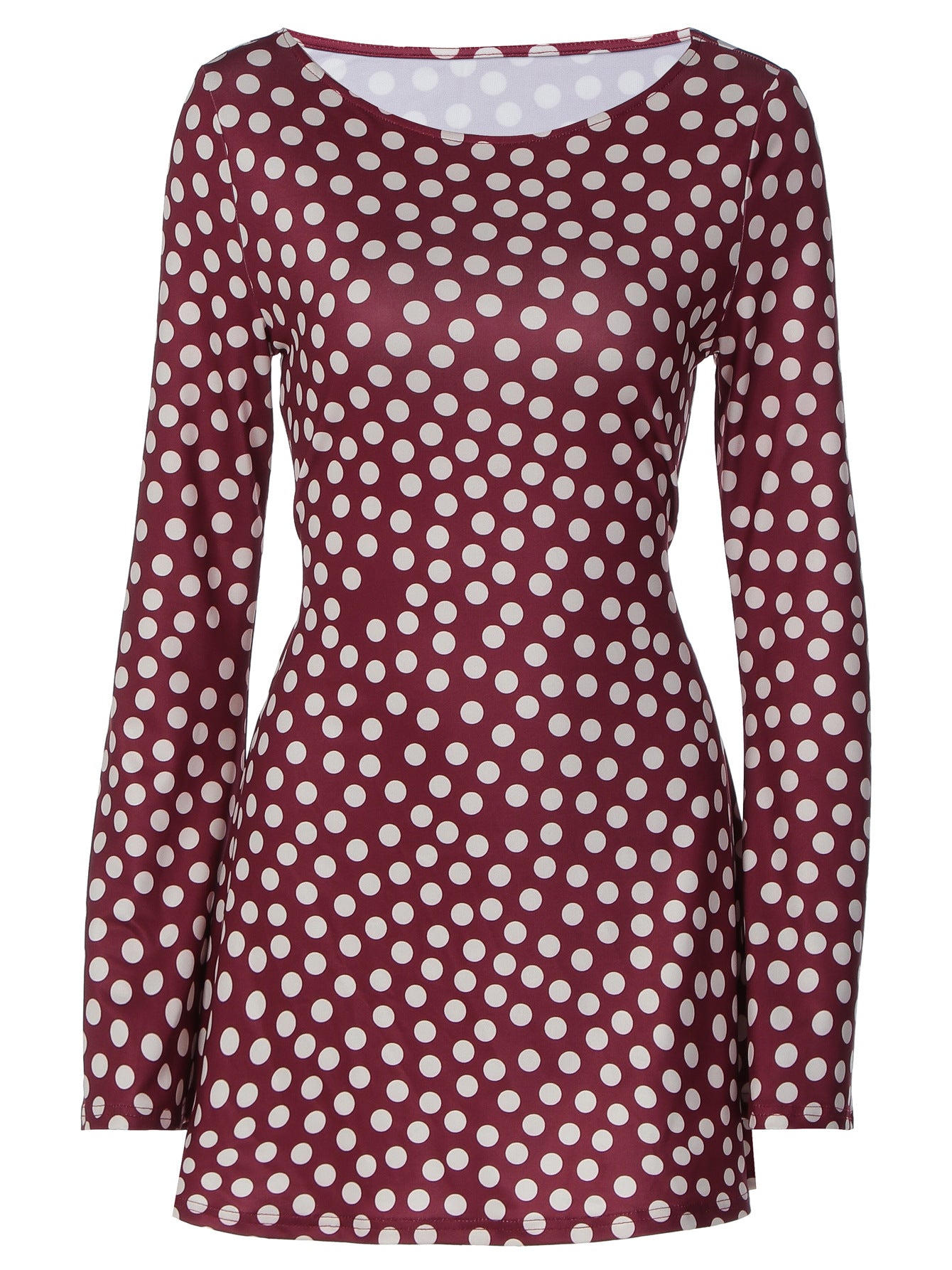 Moda feminina europeia e americana 2026 verão nova moda com estampado de bolinhas slim-fit estilo fresco vestido de manga comprida por grosso