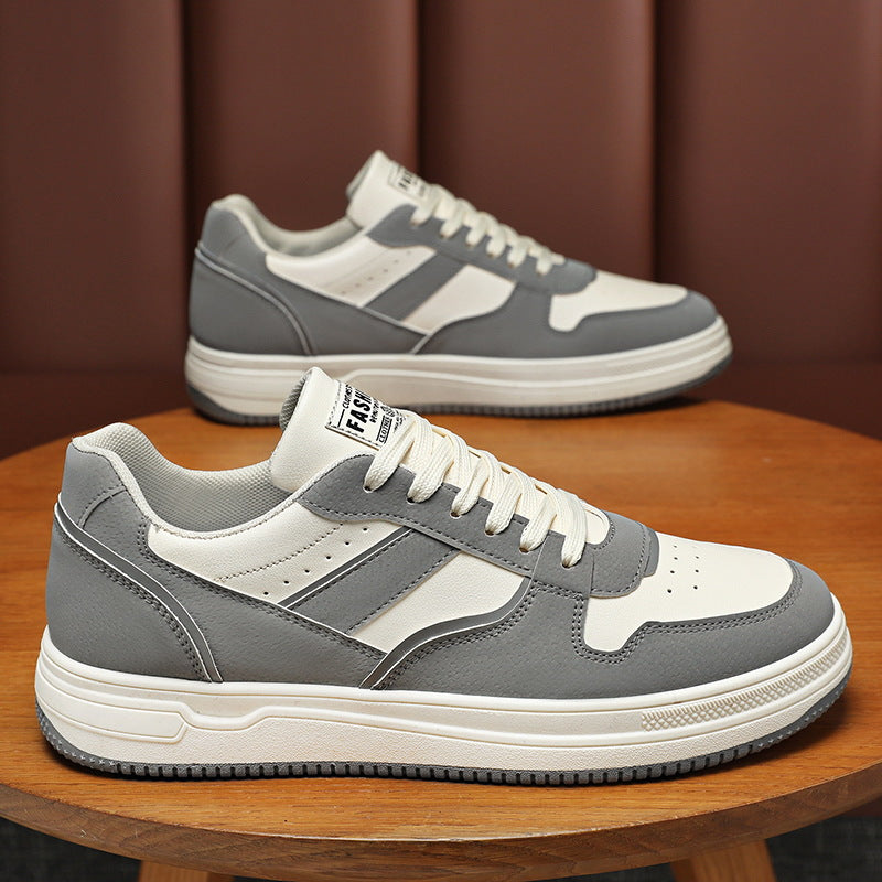 Novos Sapatos Brancos Respiráveis para Verão 2025 Masculinos, Sapatilhas Desportivas Modernas e Versáteis de Sola Grossa, Ténis Casuais