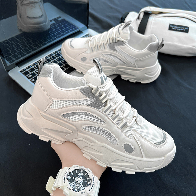 Sapatilhas masculinas casual malha daddy tide shoes sapatos masculinos primavera nova tendência versátil running little white shoes masculino