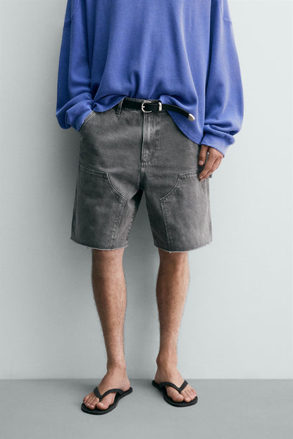 CALÇÕES BERMUDA RELAXED FIT BOLSO DE CARPINTEIRO