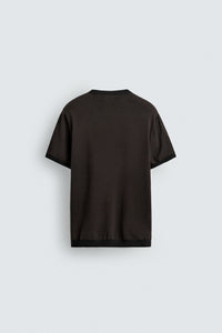T-SHIRT DE MALHA REGULAR FIT BÁSICA