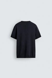 T-SHIRT DE MALHA REGULAR FIT BÁSICA