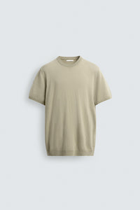 T-SHIRT DE MALHA REGULAR FIT BÁSICA
