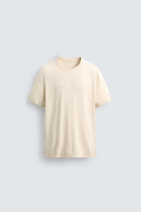 T-SHIRT DE MALHA REGULAR FIT BÁSICA