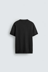 T-SHIRT DE MALHA REGULAR FIT BÁSICA