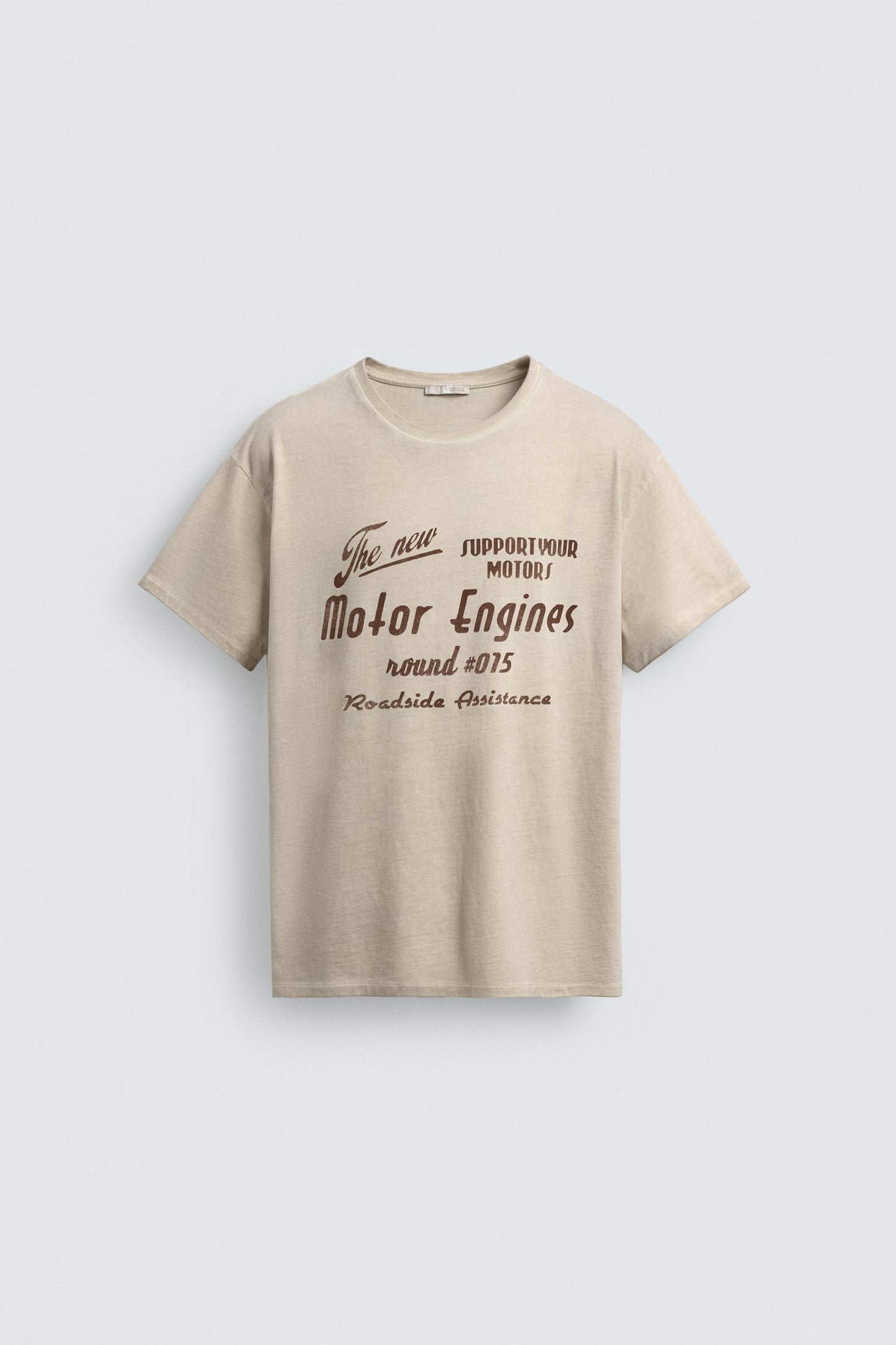 T-SHIRT ESTAMPADA COM MENSAGEM E EFEITO VINTAGE