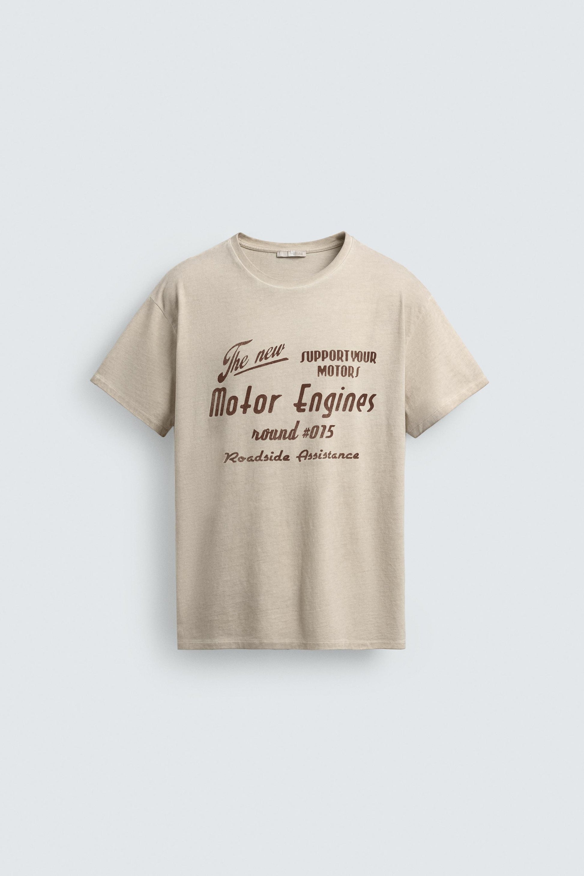 T-SHIRT ESTAMPADA COM MENSAGEM E EFEITO VINTAGE
