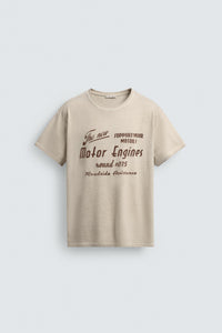 T-SHIRT ESTAMPADA COM MENSAGEM E EFEITO VINTAGE