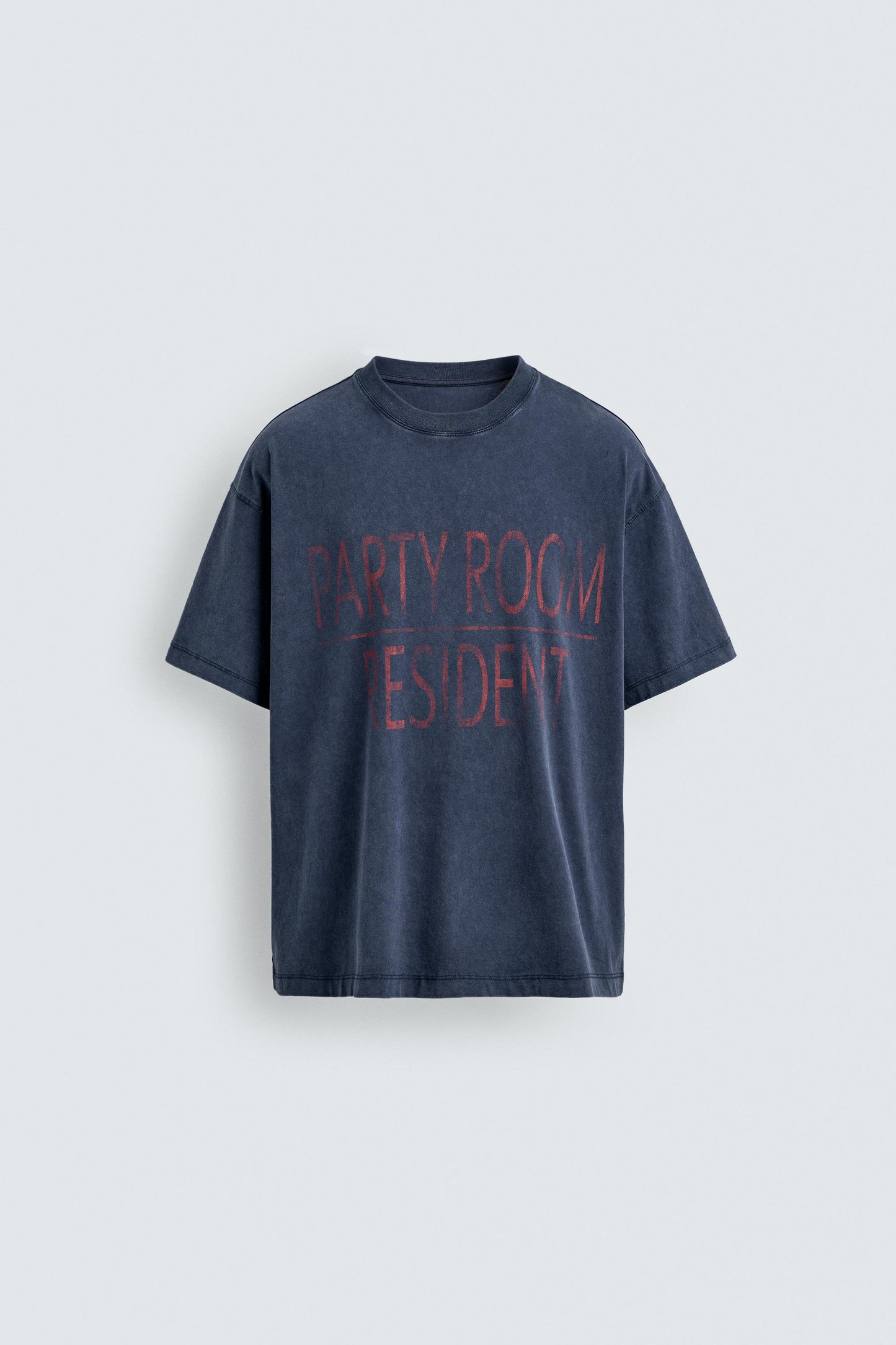 T-SHIRT MENSAGEM EFEITO LAVADO