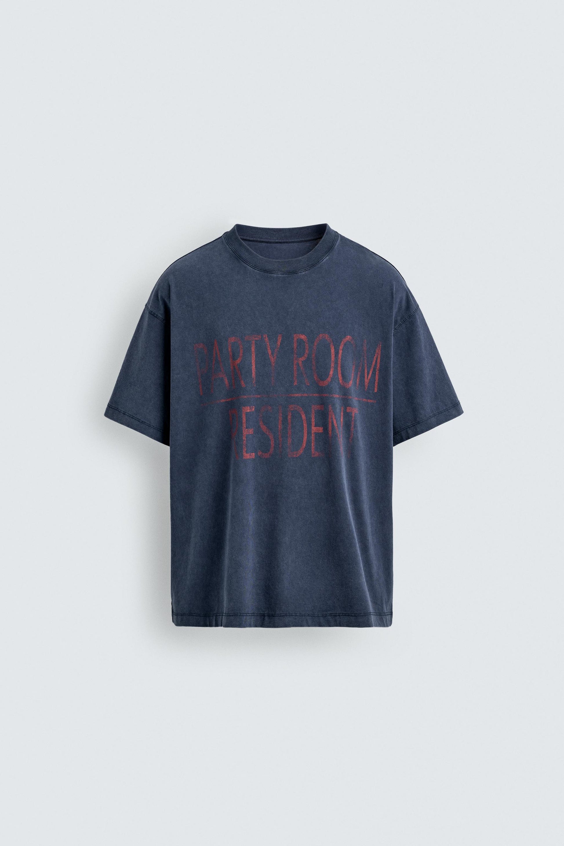 T-SHIRT MENSAGEM EFEITO LAVADO