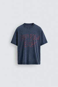T-SHIRT MENSAGEM EFEITO LAVADO