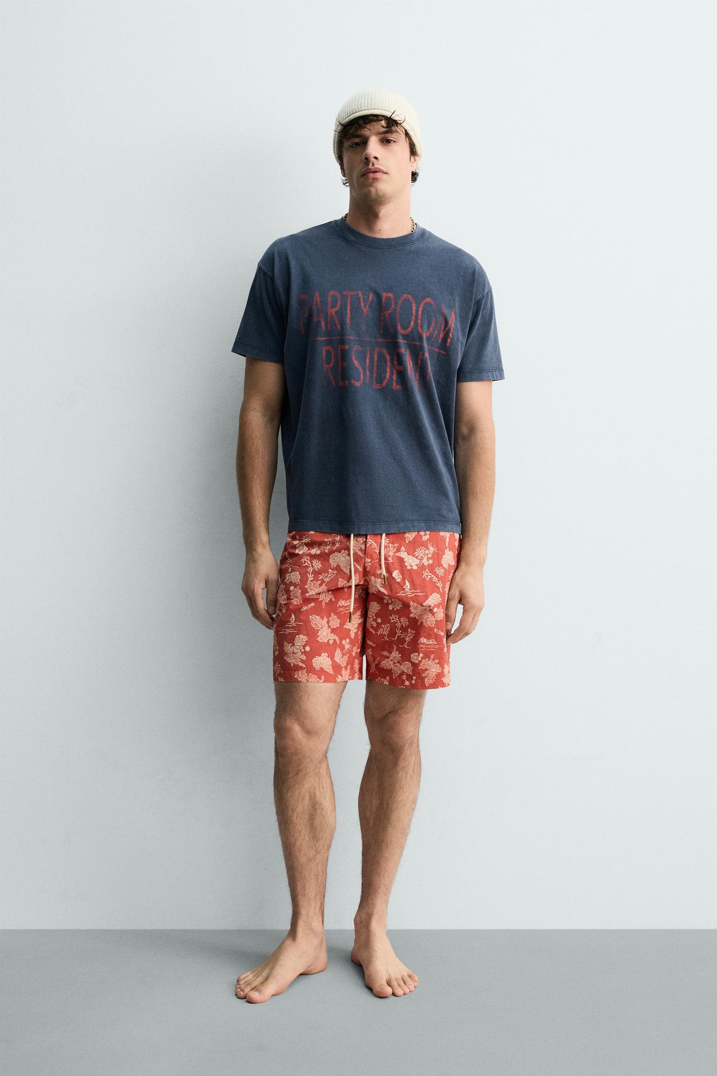 T-SHIRT MENSAGEM EFEITO LAVADO