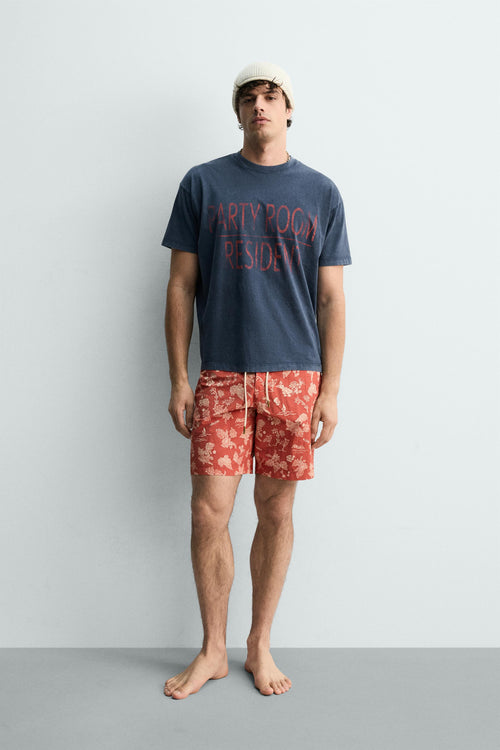 T-SHIRT MENSAGEM EFEITO LAVADO