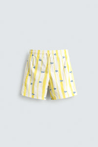 CALÇÕES DE BANHO COMPRIDOS COM ESTAMPADO DE PEIXES