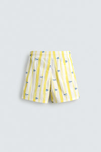CALÇÕES DE BANHO COMPRIDOS COM ESTAMPADO DE PEIXES