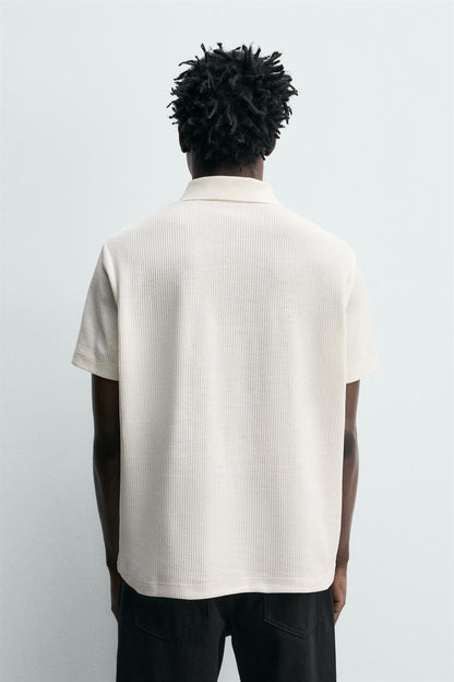 POLO REGULAR FIT COM ESTRUTURA DE ALGODÃO