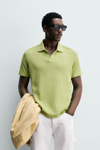 POLO REGULAR FIT COM ESTRUTURA DE ALGODÃO