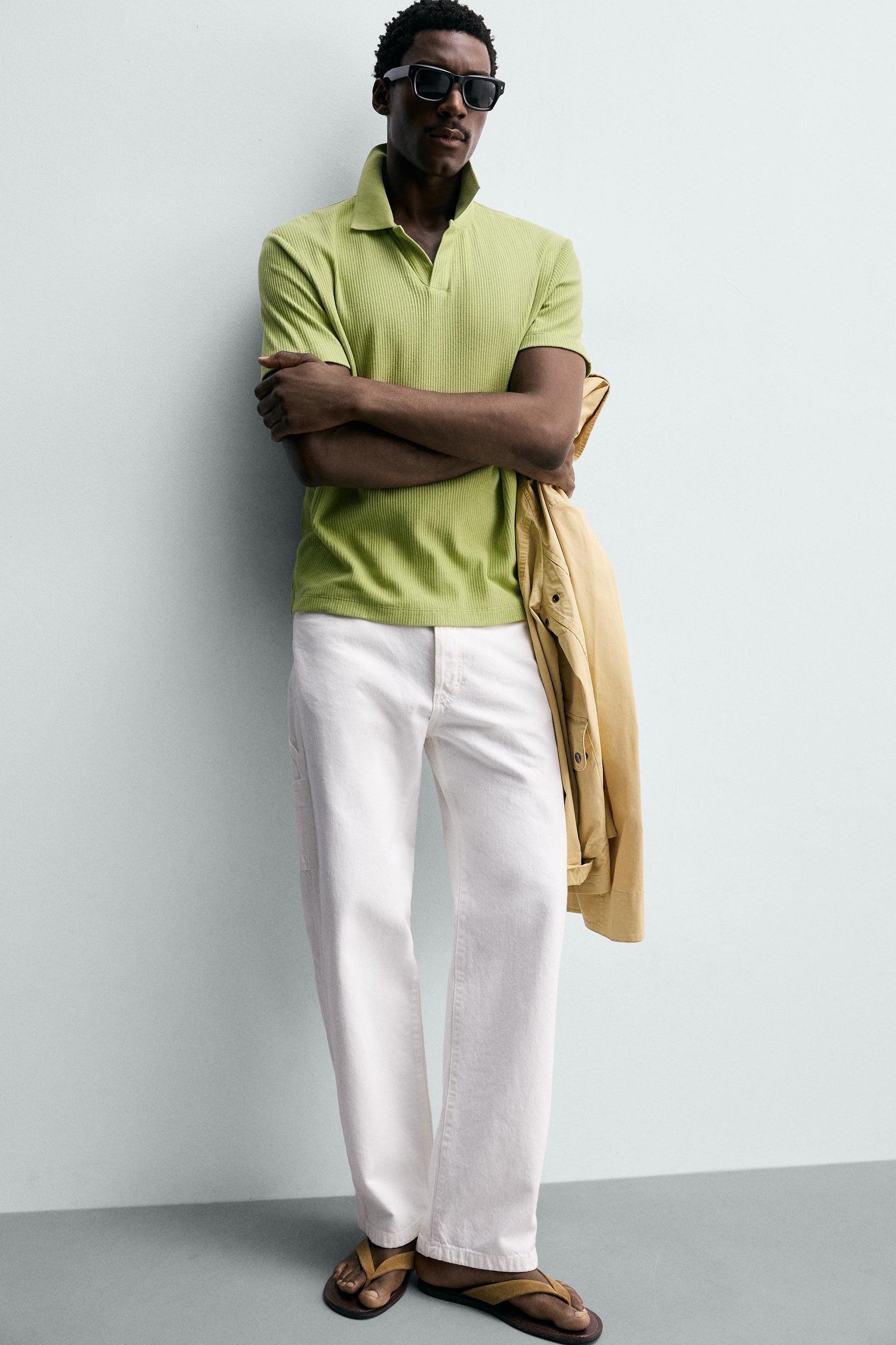 POLO REGULAR FIT COM ESTRUTURA DE ALGODÃO