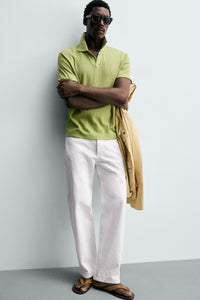 POLO REGULAR FIT COM ESTRUTURA DE ALGODÃO
