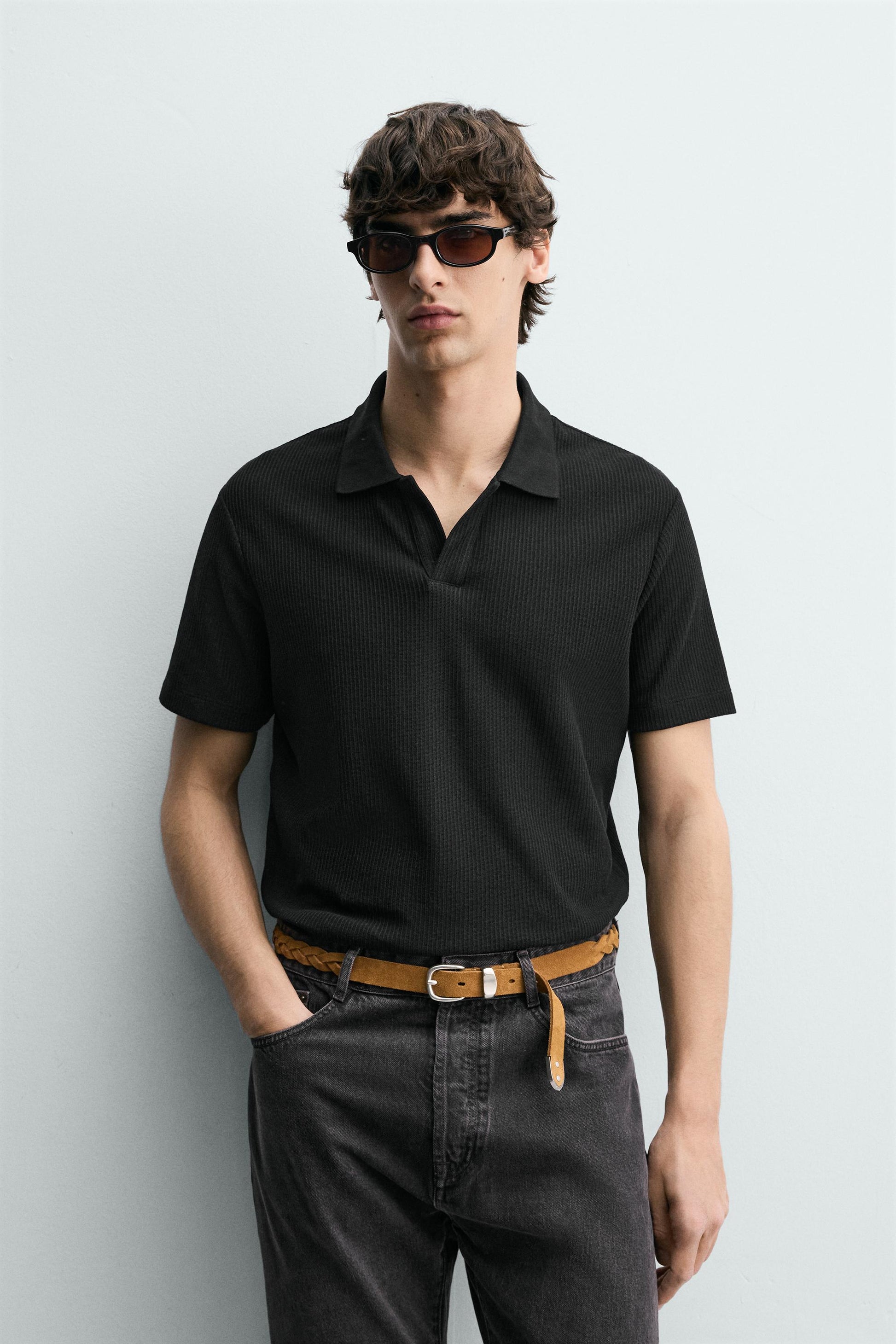 POLO REGULAR FIT COM ESTRUTURA DE ALGODÃO