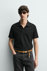 POLO REGULAR FIT COM ESTRUTURA DE ALGODÃO