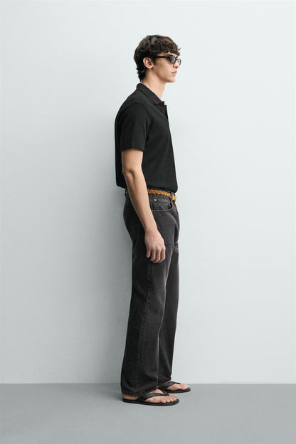 POLO REGULAR FIT COM ESTRUTURA DE ALGODÃO