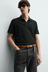 POLO REGULAR FIT COM ESTRUTURA DE ALGODÃO