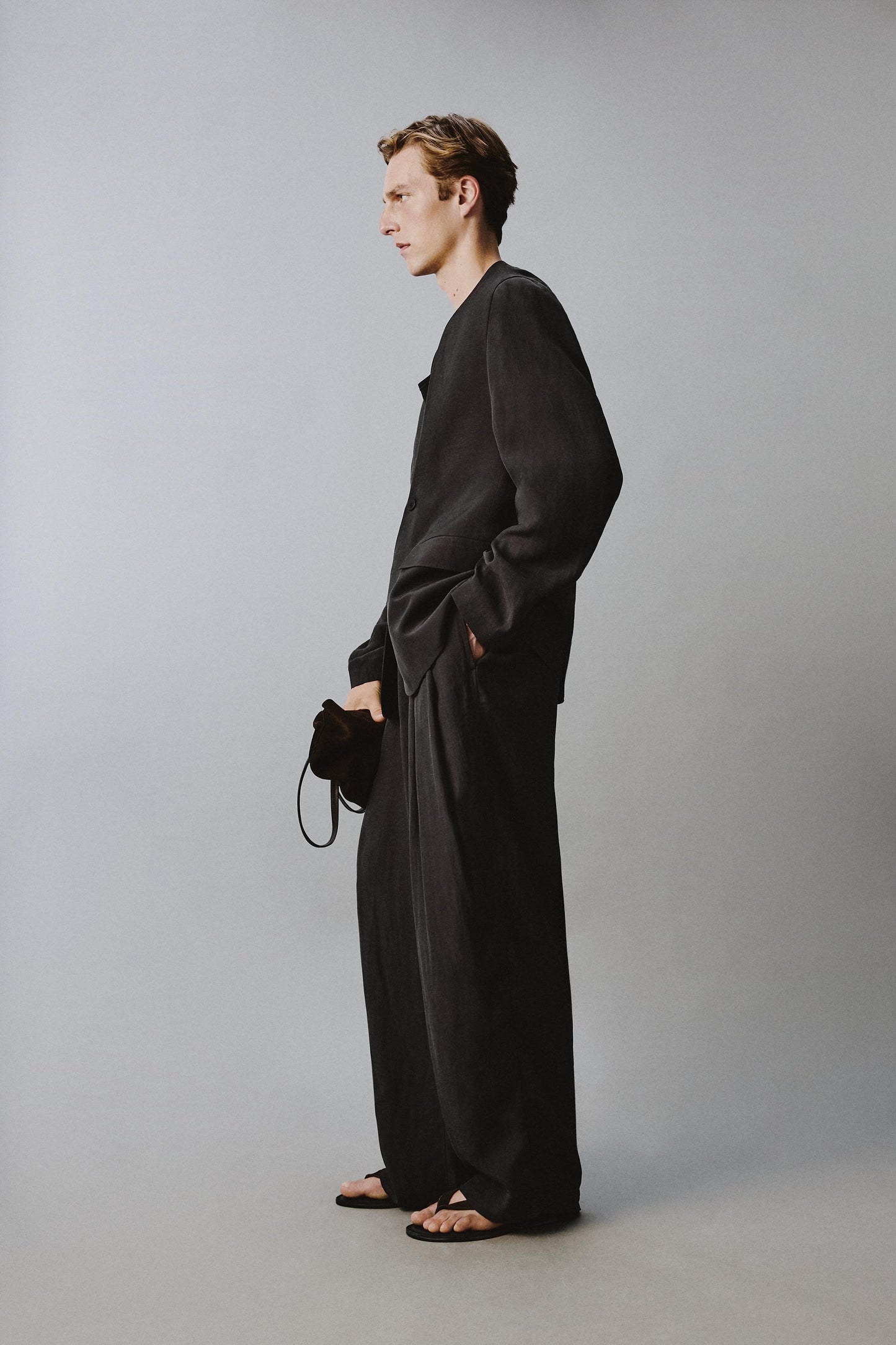 BLAZER SEM LAPELA FATO RELAXED FIT