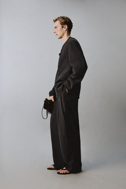 BLAZER SEM LAPELA FATO RELAXED FIT