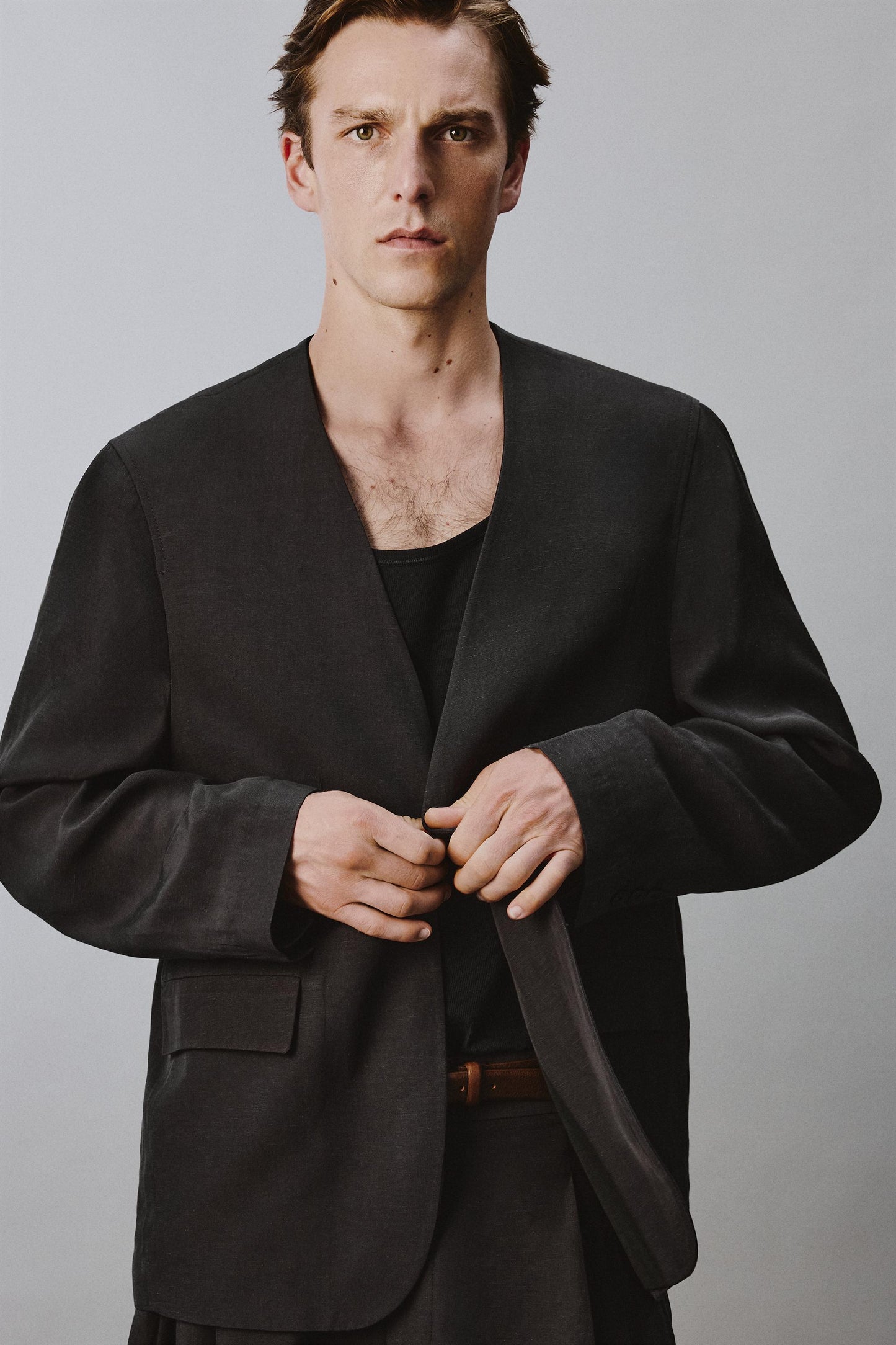 BLAZER SEM LAPELA FATO RELAXED FIT
